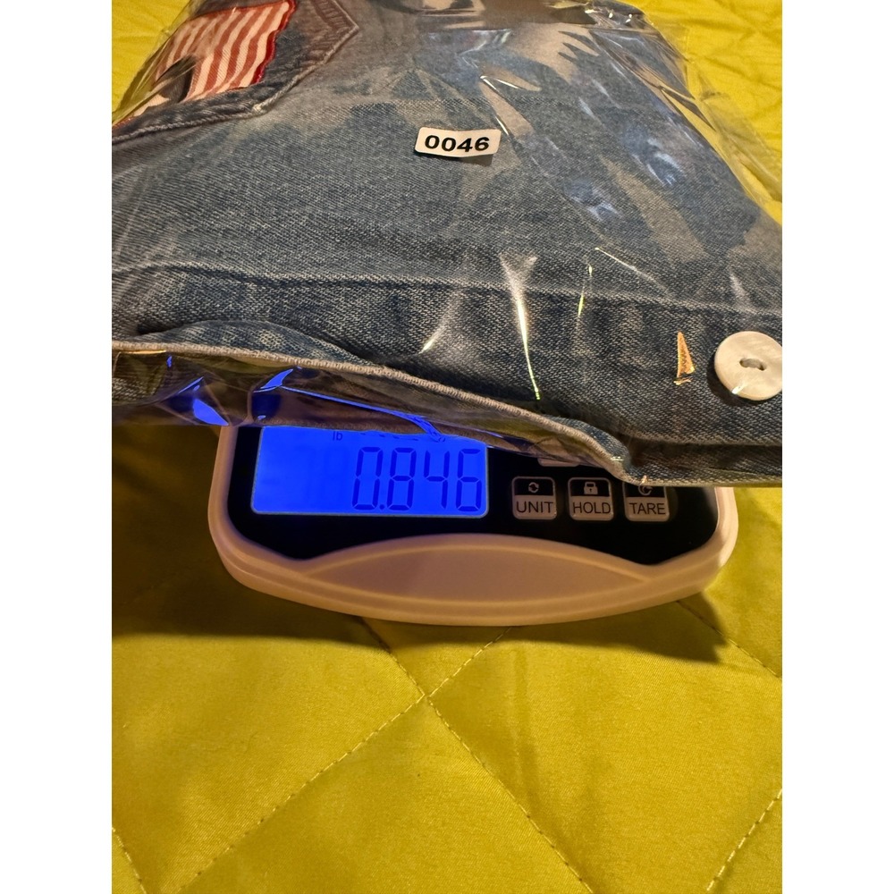 Natural Impressions Denim Shirt Women XL Blue Good Patriotic Stars Americana - Picture 10 of 10